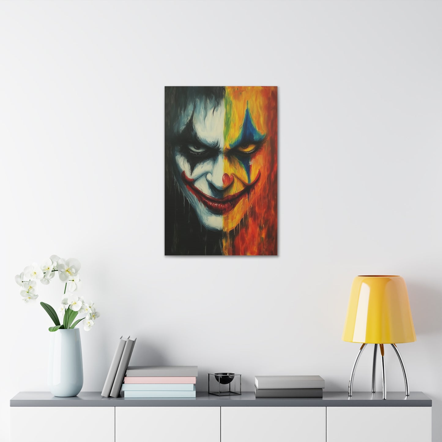 Melting Paint Joker Canvas