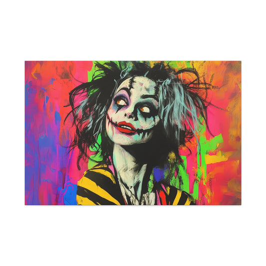 Abstract Female Beetlejuice Canvas