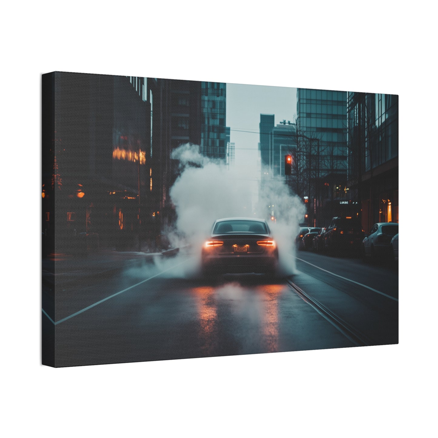 Dark Vehicle In Motion Canvas