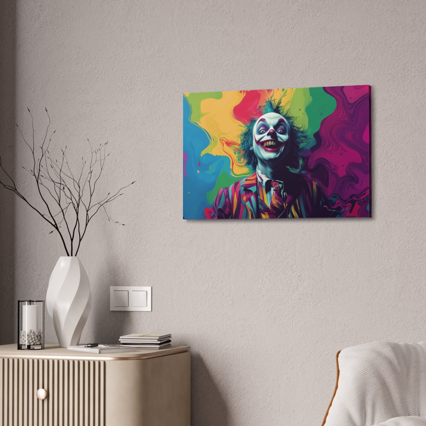 Abstract Beetlejuice Canvas