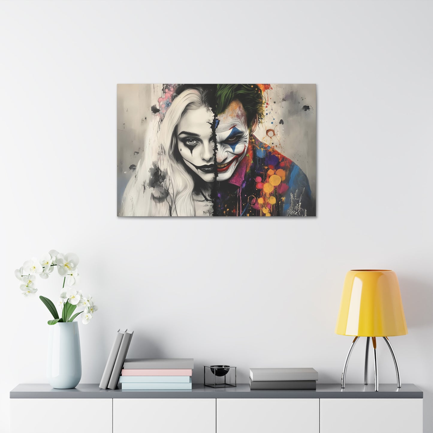 Split-Faced Couple Canvas