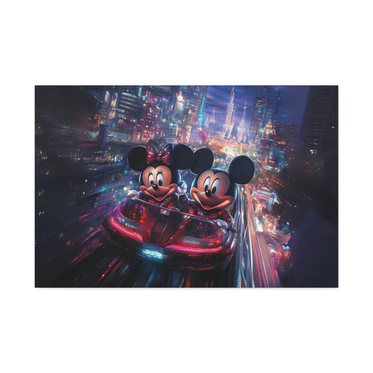 Favorite Mice Futuristic Canvas