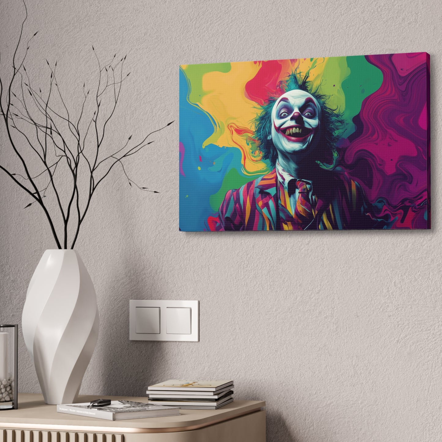 Abstract Beetlejuice Canvas