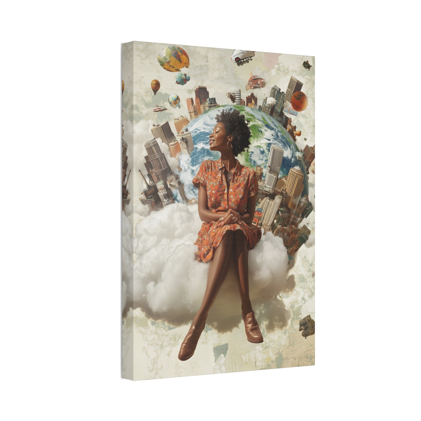 Woman on Cloud 9 Canvas