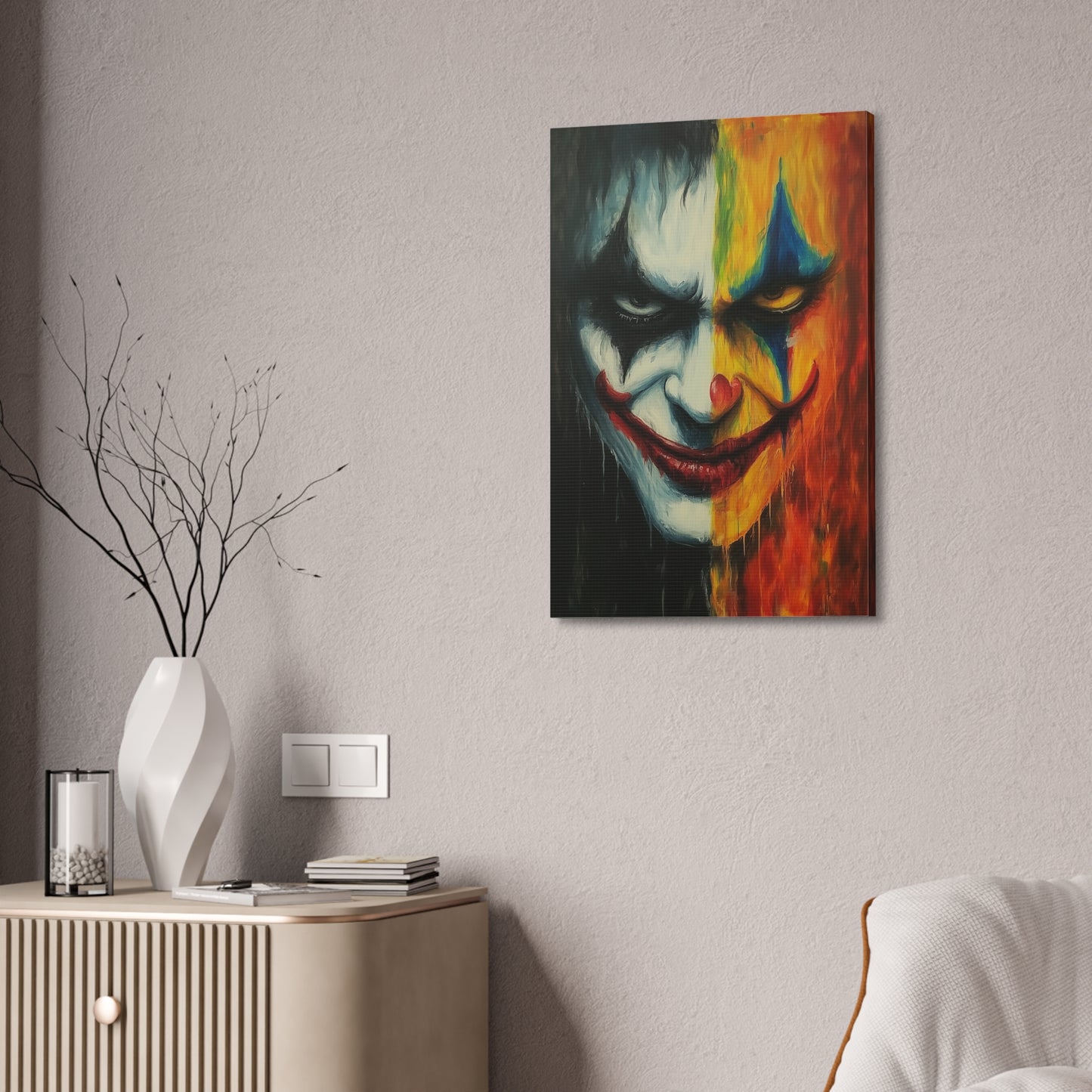 Melting Paint Joker Canvas