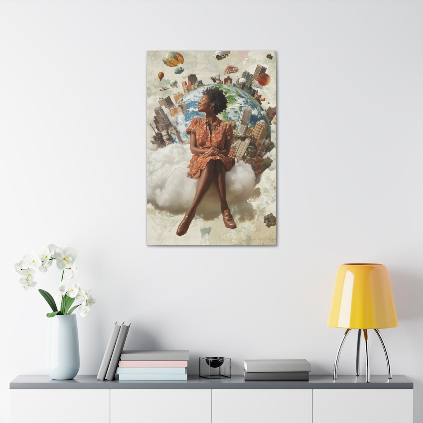 Woman on Cloud 9 Canvas