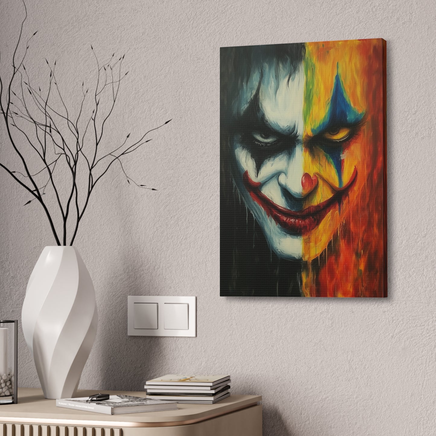 Melting Paint Joker Canvas