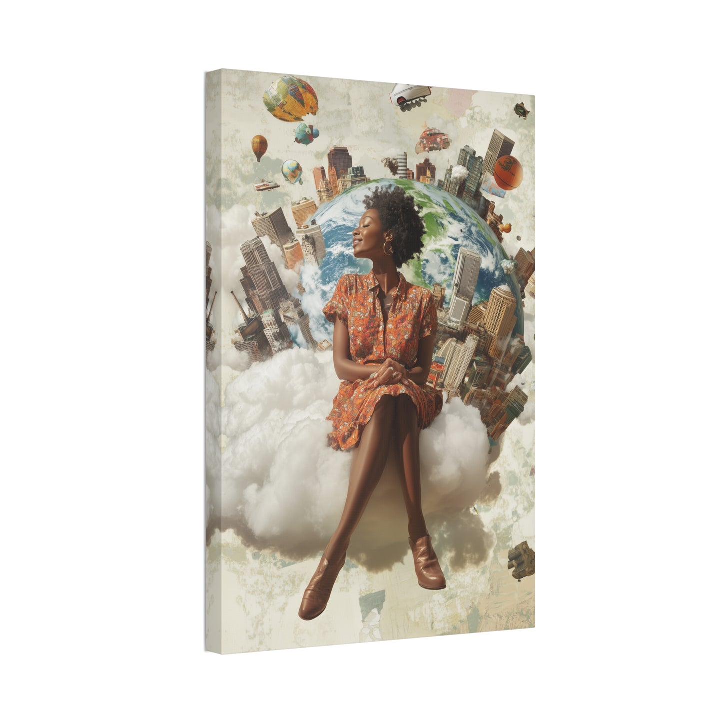 Woman on Cloud 9 Canvas