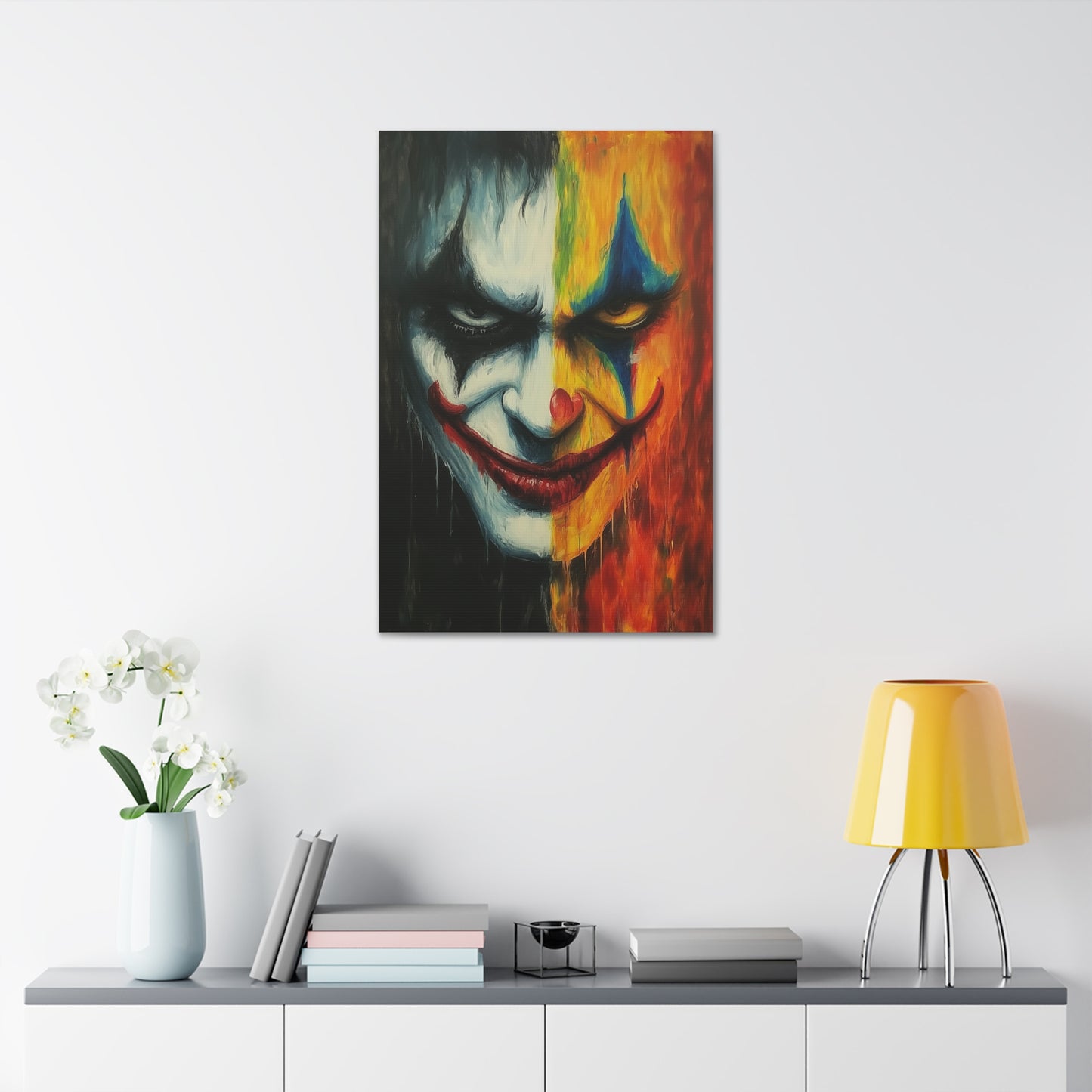 Melting Paint Joker Canvas