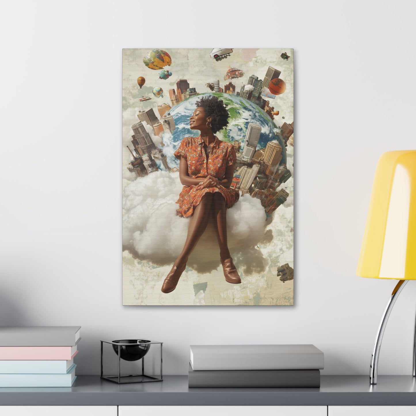 Woman on Cloud 9 Canvas