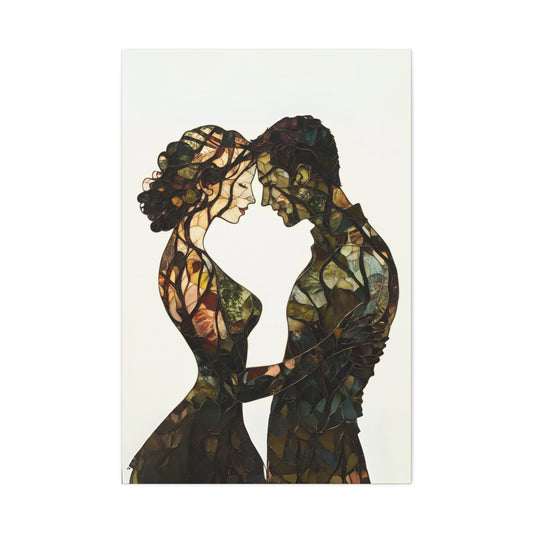 Abstract Couple In Love Canvas