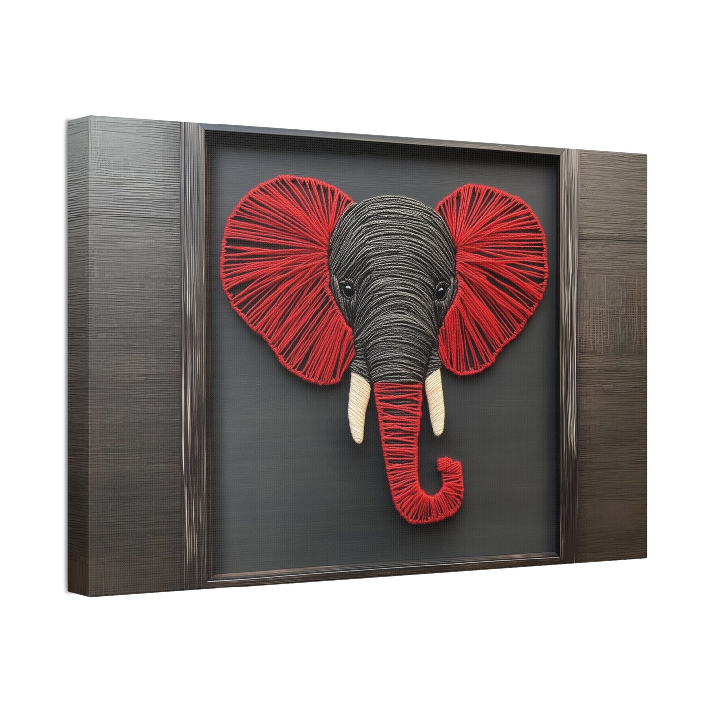 Red & Grey Elephant Canvas