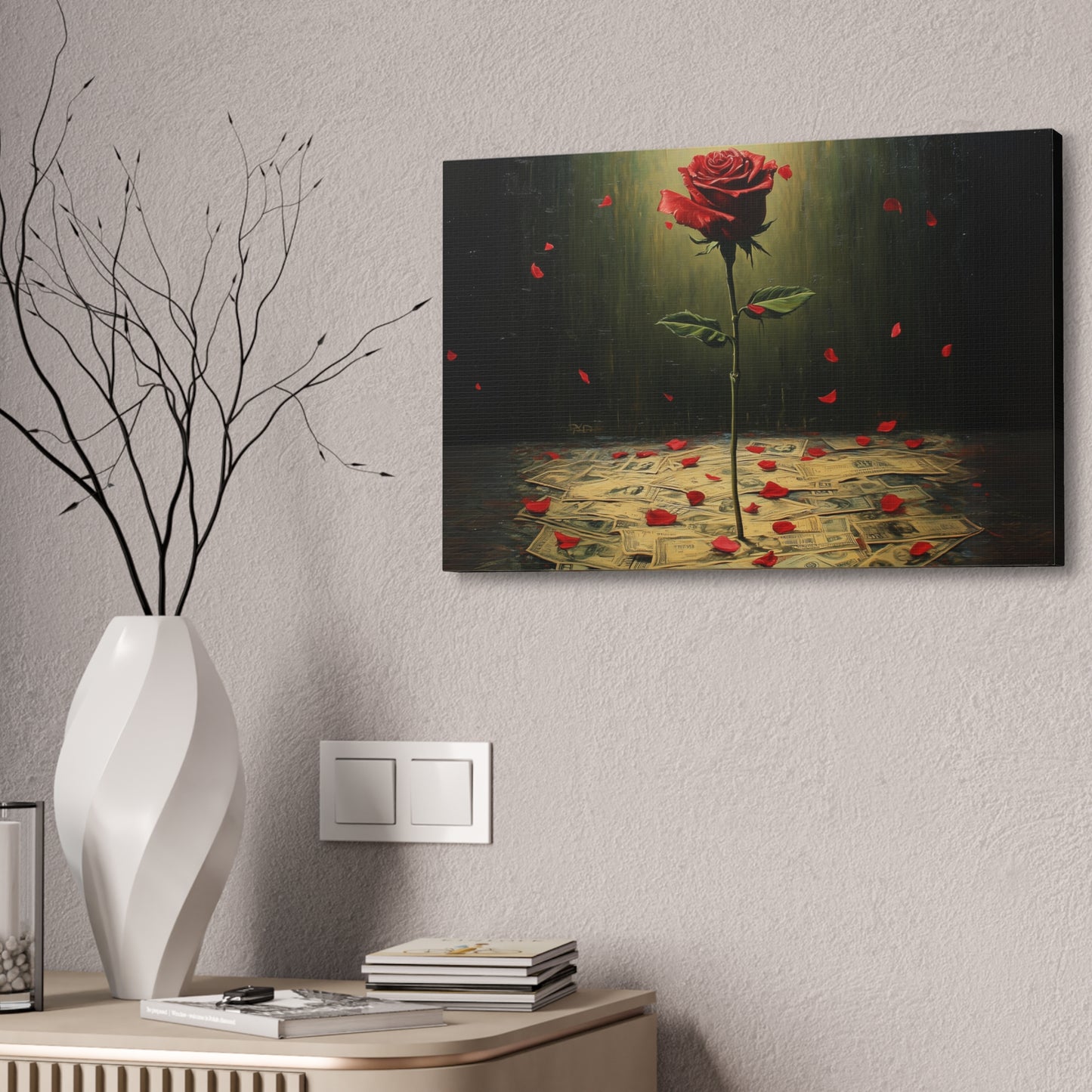 Cash & Roses Canvas