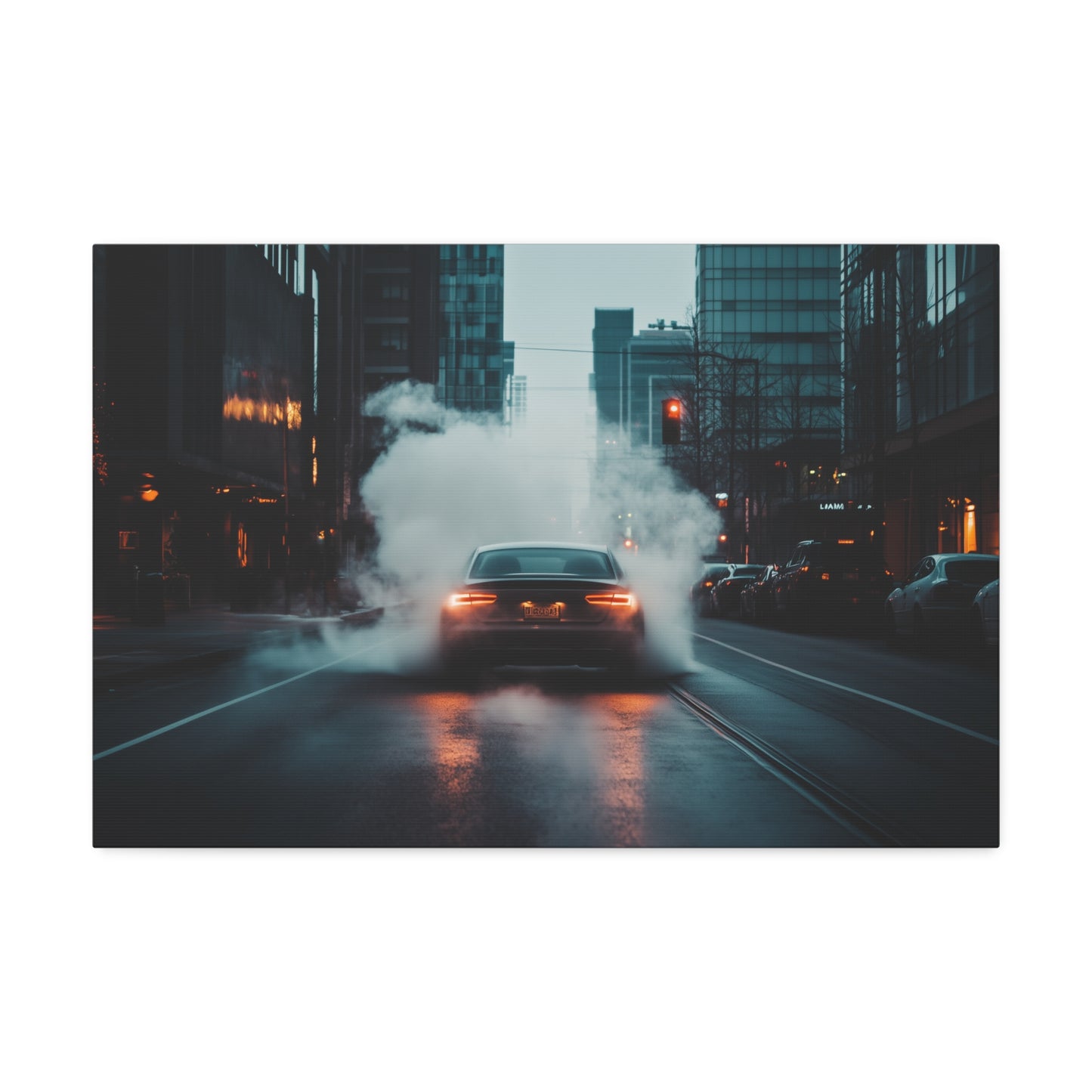 Dark Vehicle In Motion Canvas