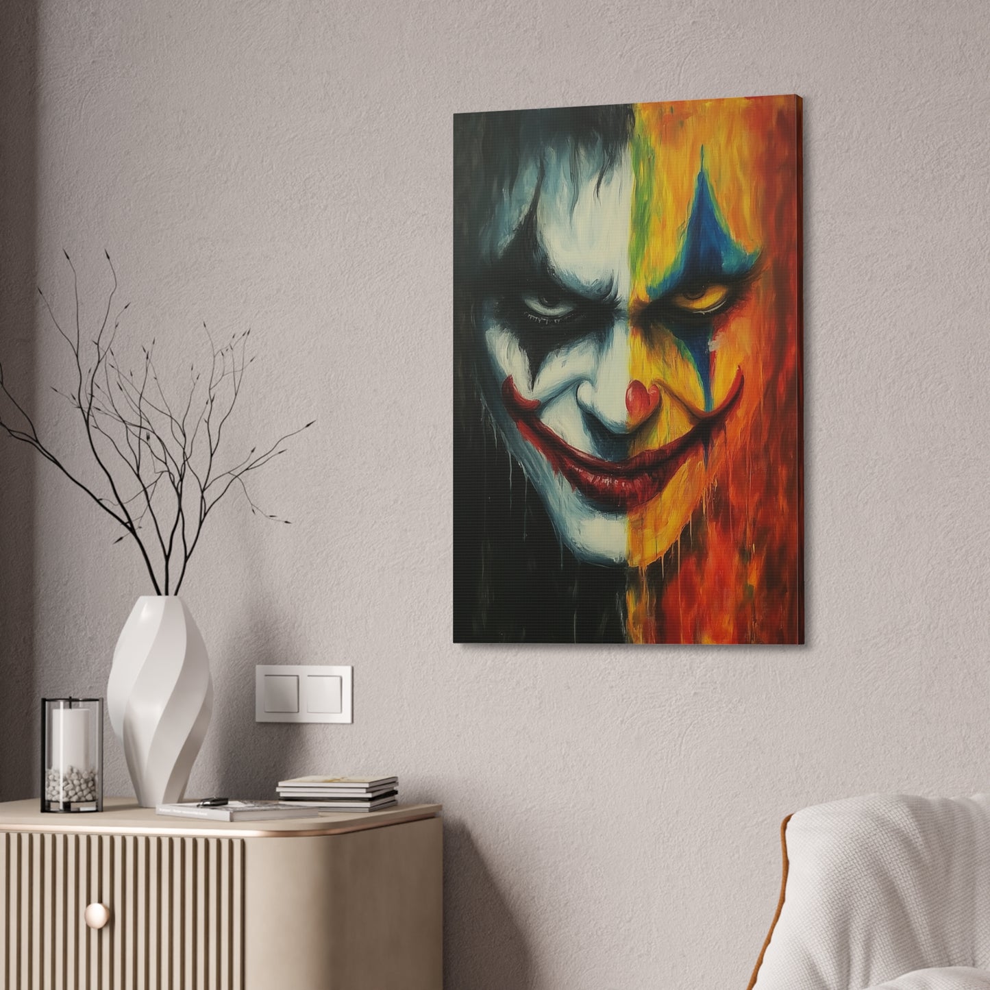 Melting Paint Joker Canvas