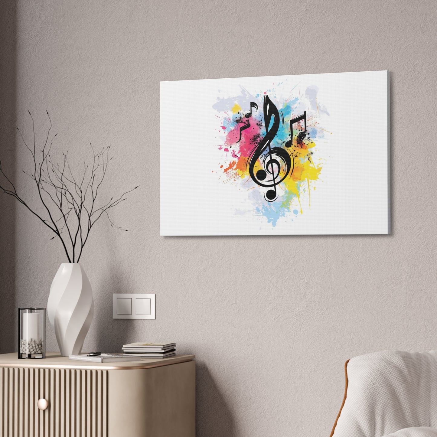 Light Music Horizontal Canvas