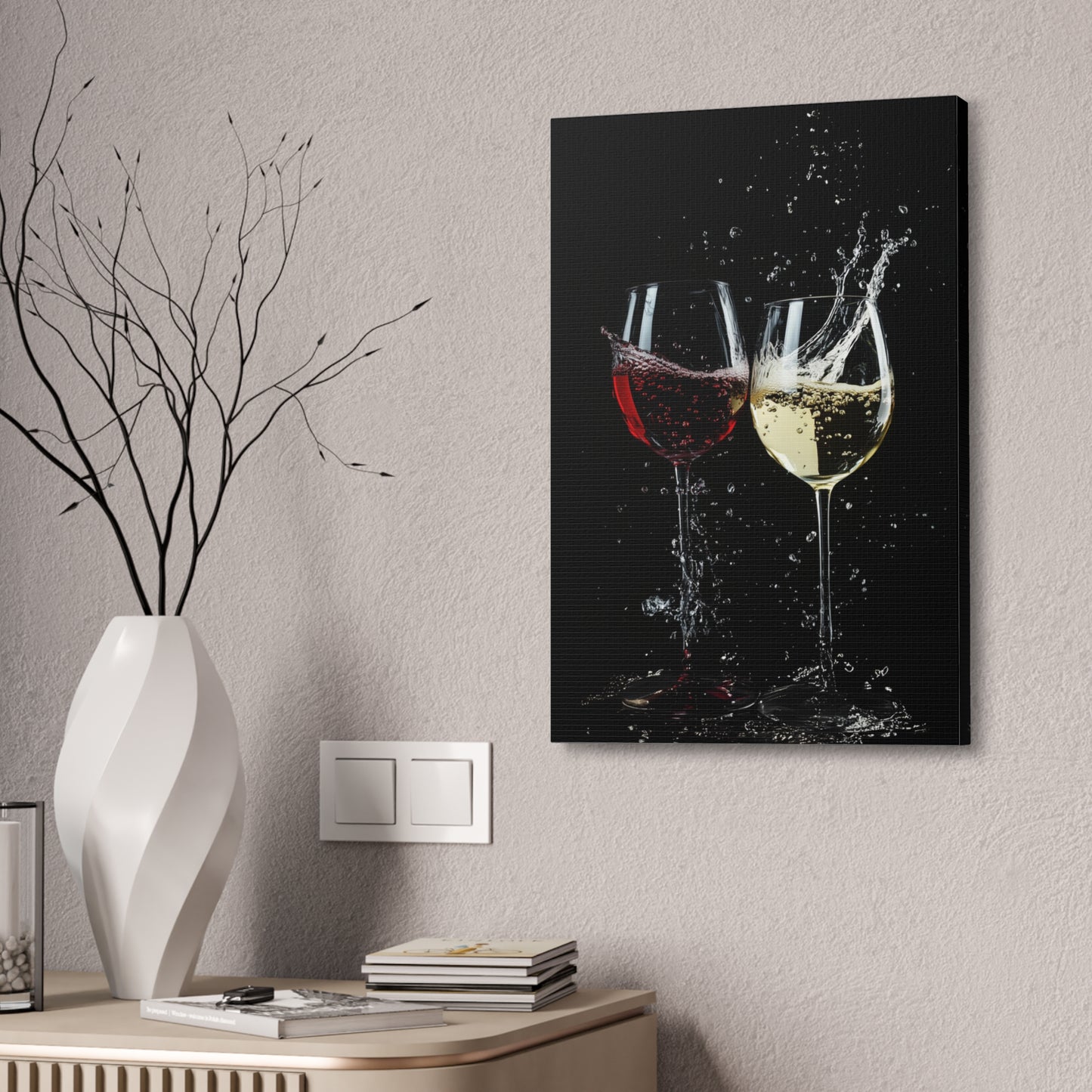 Tall Wine Glasses Canvas