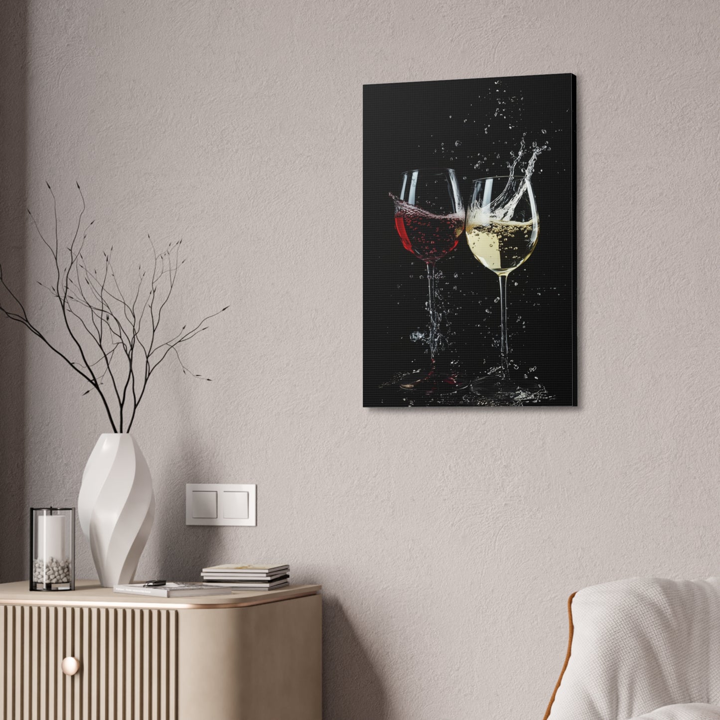 Tall Wine Glasses Canvas