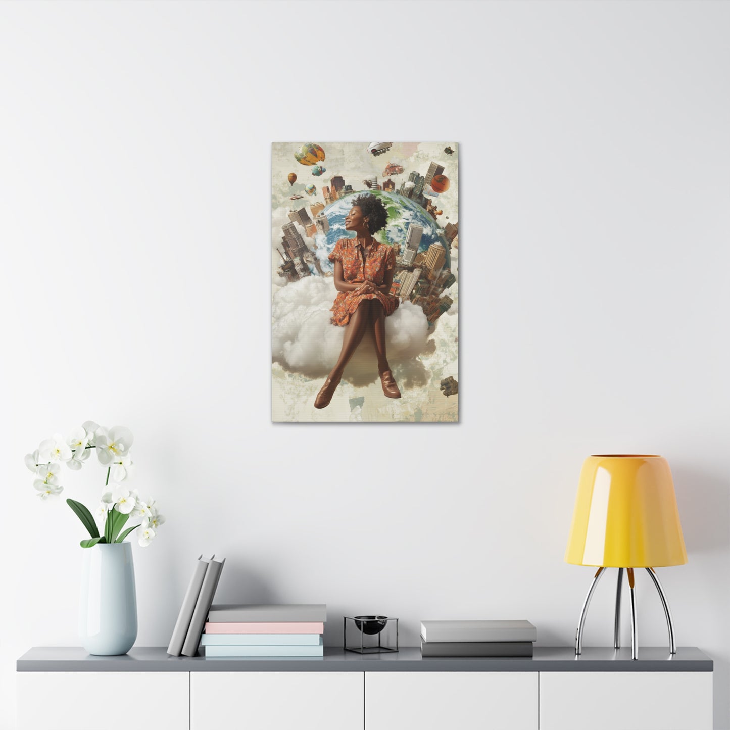 Woman on Cloud 9 Canvas