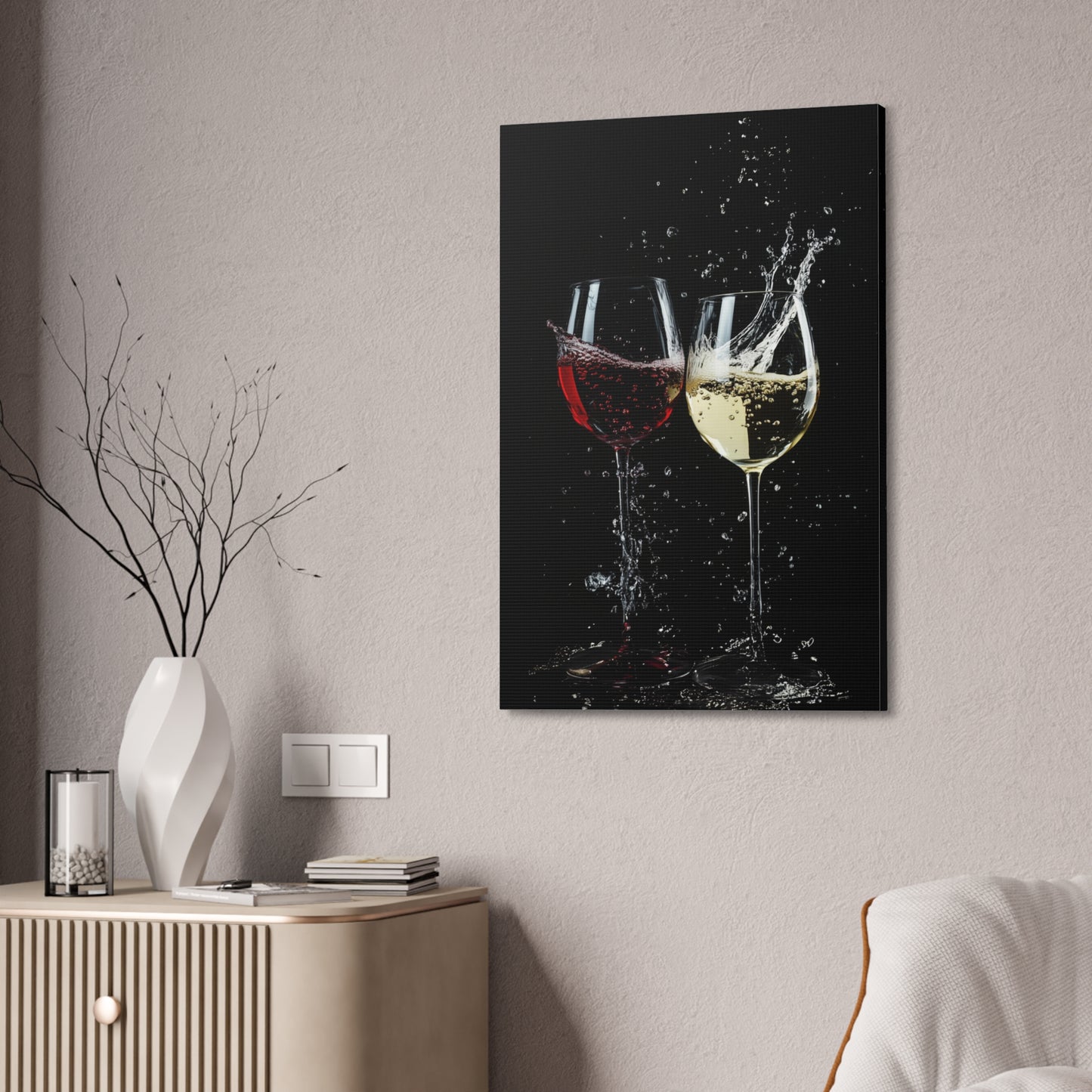 Tall Wine Glasses Canvas