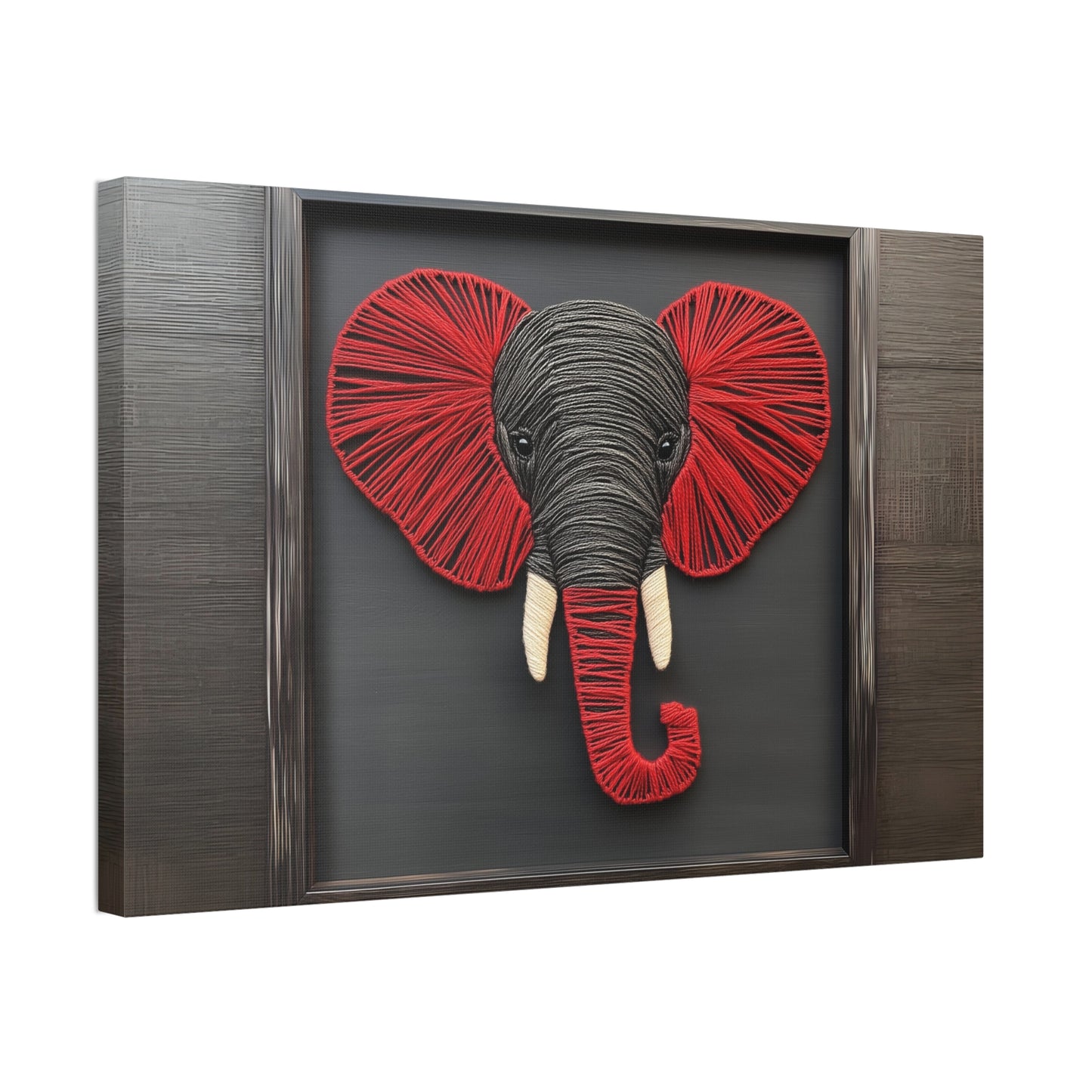 Red & Grey Elephant Canvas