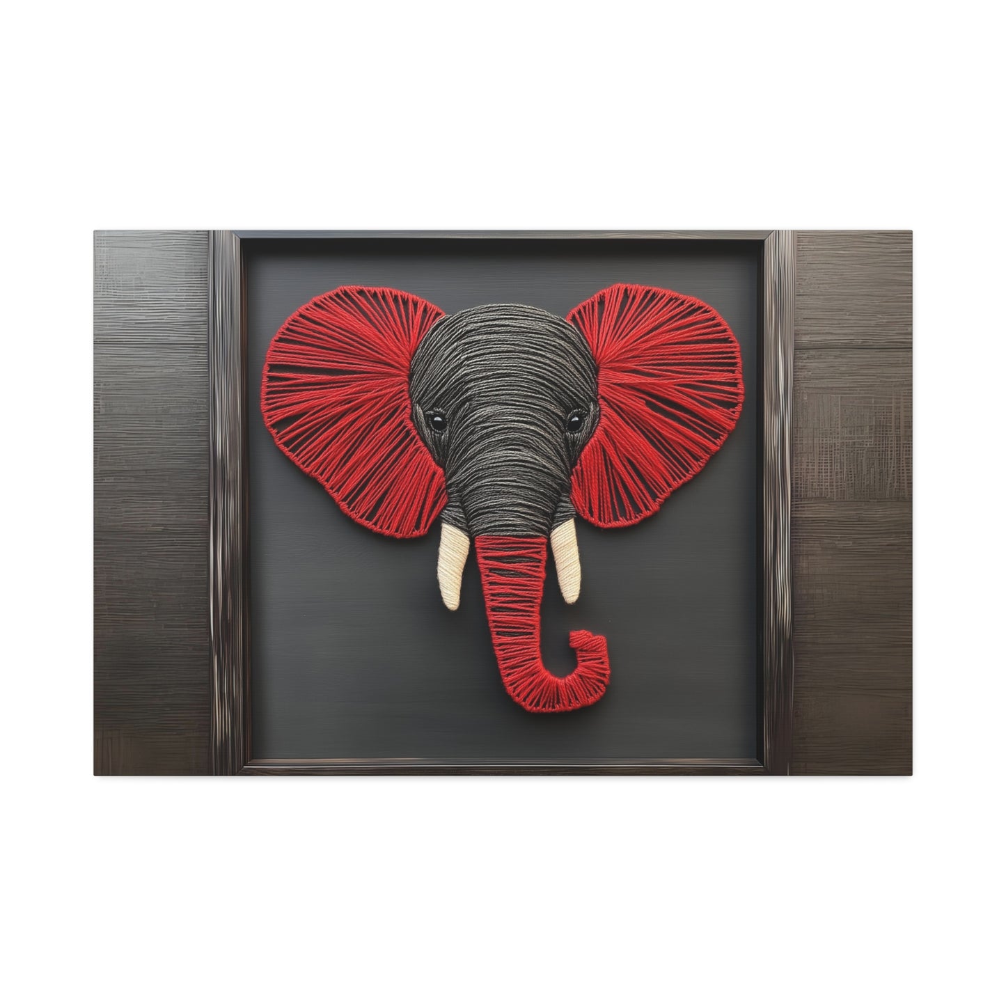 Red & Grey Elephant Canvas