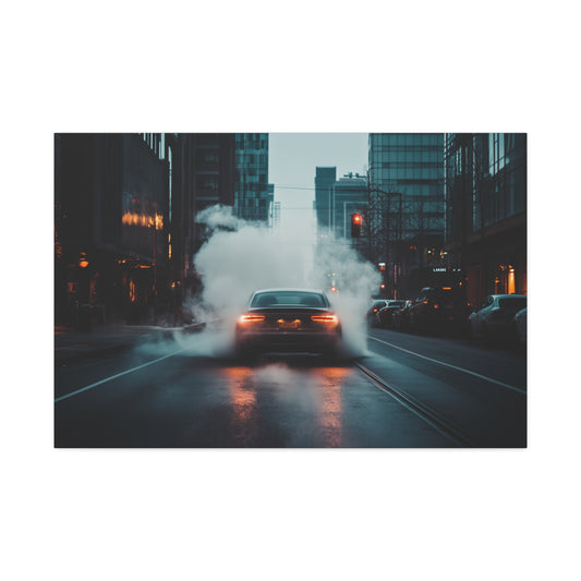 Dark Vehicle In Motion Canvas